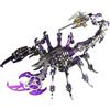 Sonstige Puzzle metallico 3D, scorpione meccanico, 200 pezzi, kit di modellismo in acciaio inossidabile, colore viola, dimensioni 16x14x14 cm