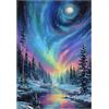 Sonstige Puzzle per adulti, Aurora, tema: luna, bosco, 300 pezzi, dimensioni 38x26 cm