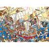 HUADADA Puzzle da 1000 pezzi, tema: festa a bordo di una nave pirata, immagine avventurosa, adatto per adulti, dimensioni 70x50 cm