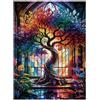 Sonstige Puzzle per adulti, "Albero della vita", 500 pezzi, 52x38 cm, effetto vetro colorato