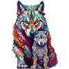 KAAYEE Puzzle in legno per adulti, famiglia di lupi, legno di betulla baltica, puzzle tridimensionale a tema animali