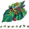 Sonstige Puzzle in legno a forma di rana verde, 190 pezzi, confezione regalo
