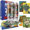 Sonstige Mini puzzle, confezione da 4, 150 pezzi. Motivo: fiori di Van Gogh, dipinto a olio. Puzzle da viaggio, ideale per la decorazione della casa