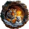 Sonstige Puzzle in legno per adulti, tema "Famiglia di tigri", 290 pezzi, confezione regalo