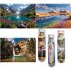 Sonstige Mini-puzzle da 150 pezzi, confezione da 3, con immagini di paesaggi naturali: laghi, montagne, cascate. Puzzle da viaggio, dimensioni 15 x 10 cm