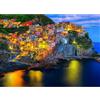 HUADADA Puzzle da 1000 pezzi, soggetto: paesaggio notturno delle Cinque Terre, dimensioni 70 x 50 cm