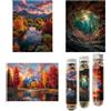 Sonstige Mini-puzzle per adulti, 150 pezzi, confezione da 3, paesaggi da viaggio, dimensioni 15 x 10 cm