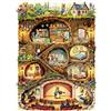 HUADADA Puzzle da 1000 pezzi, adulti, soggetto: tana di conigli, dimensioni 70 x 50 cm, adatto a partire dai 14 anni