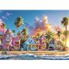 HUADADA Puzzle da 1000 pezzi per adulti, classico puzzle con un colorato soggetto di un porto, dimensioni 70 x 50 cm, adatto a partire dai 14 anni