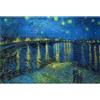 Sonstige Puzzle da 1000 pezzi per adulti, raffigurante "Notte stellata sul Rodano" di Vincent Van Gogh, dimensioni 70 x 50 cm