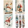 Sonstige Set da 3 mini puzzle da 150 pezzi per adulti, con immagini di pupazzo di neve e Babbo Natale. Ideali per il trasporto, la decorazione della casa e il tempo libero