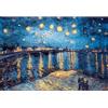 Sonstige Puzzle da 2000 pezzi, adatto a adulti e bambini dai 14 anni in su. Motivo: "Notte stellata sul Rodano". Decorazione artistica. Dimensioni: 100 x 70 cm