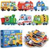 Sonstige Set di 6 puzzle Montessori a tema veicoli di trasporto, ideale per bambini dai 2 ai 4 anni