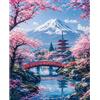 Sonstige Puzzle da 1000 pezzi, paesaggio con fiori di ciliegio, dimensioni 70 x 50 cm
