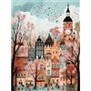 Sonstige Puzzle da 1000 pezzi, paesaggio di Londra in primavera, dimensioni 70x50 cm