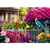 HUADADA Puzzle da 500 pezzi per adulti, soggetto: giardino con martin pescatore, dimensioni 49x35 cm