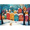 Sonstige Puzzle per adulti, 1000 pezzi, "Sogno di una città innevata", dimensioni 70 x 50 cm