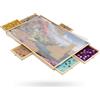 Sonstige Tavolo da puzzle in legno, portatile, con coperchio e 6 cassetti, adatto per puzzle da 1000 pezzi, dimensioni 77x51 cm