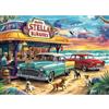 Sonstige Puzzle da 1000 pezzi, adulti, con immagine di un campeggio vista mare, dimensioni 70x50 cm