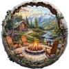 Sonstige Puzzle in legno per adulti, 100 pezzi, raffigurante un paesaggio, dimensioni 21,5x21,5 cm, forma irregolare