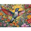 HUADADA Puzzle da 1000 pezzi, adulti, colibrì, fiori, vivace dipinto, dimensioni 70x50 cm