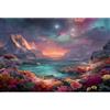 Sonstige Puzzle per adulti, 1000 pezzi, con immagine di montagna, mare, oceano, fiori, galassia e paesaggio notturno, dimensioni 70 x 50 cm