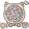 Sonstige Puzzle in legno a forma di gatto, 135 pezzi, colorato, irregolare, creativo, ideale come regalo per bambini e adulti
