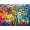 HUADADA Puzzle da 1000 pezzi, adatto a adulti e bambini, con motivo della "fioritura della vita", dai colori vivaci