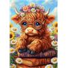 Sonstige Puzzle per adulti, motivo: mucca dell'alta pianura scozzese, 300 pezzi, dimensioni 40x28 cm