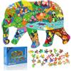 Sonstige Puzzle a tema "Elefante selvatico", per bambini dai 4 ai 10 anni, 200 pezzi, ideale come regalo, multicolore