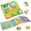 VESANEAE Kinderpuzzle 3-in-1: Puzzle magnetico a tema animali, 18 x 18 cm