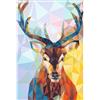 Sonstige Puzzle da 1000 pezzi, soggetto astratto, cervo in legno, colore marrone, dimensioni 750x500 mm