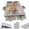 Sonstige Tavolo da puzzle ribaltabile con 6 cassetti, tappetino in feltro per puzzle da 1000 pezzi, supporto e copertina 2-in-1, colore grigio