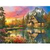 Sonstige Puzzle per adulti, 1000 pezzi, paesaggio con laghi e montagne, dimensioni 70 x 50 cm