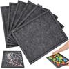 Sonstige Vassoi ordinatori per puzzle, in feltro, color grigio scuro, confezione da 6 pezzi, dimensioni 30x24 cm