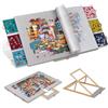 Sonstige Tavolo puzzle con cassetti e supporto, 93x63 cm, colore grigio