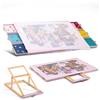 Sonstige Tavolo per puzzle con cassetti e supporto regolabile, dimensioni 93x63 cm, adatto per puzzle da 1500 pezzi, colore lilla