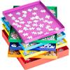 Sonstige Set di vassoi impilabili per puzzle, composto da 7 pezzi, adatti per puzzle fino a 1500 pezzi, realizzati in cartone con rivestimento in carta di rame