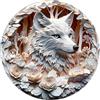 Sonstige Puzzle da 1000 pezzi, adulti, con immagine di un lupo bianco nella foresta, dimensioni 675 x 675 mm