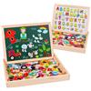 Uping Puzzle in legno magnetico, 155 pezzi, adatto a bambini dai 3 anni in su, con lavagna e pennarelli inclusi