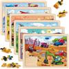 Sonstige Puzzle in legno a tema veicoli, 6x60 pezzi, mezzi di trasporto, giocattolo per la scuola materna