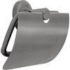 Inda Porta rotolo con coperchio Inox spazzolato