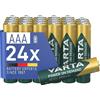 VARTA Pile AAA, ricaricabili, confezione da 24, Recharge Accu Power on Demand, batteria ricaricabile, 1000 mAh Ni-MH, senza effetto memory, precaricate, pronte all'uso [Esclusivo su Amazon]
