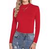 Aottori Maglia Donna Collo Alto Dolcevita Manica Lunga Cotone Slim Fit | Lupetto Leggero, Aderente Basic, Top Elegante, Intimo Traspirante, Sottogiacca Elasticizzato Primavera Autunno