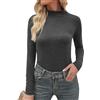 Aottori Maglia Donna Collo Alto Dolcevita Manica Lunga Cotone Slim Fit | Lupetto Leggero, Aderente Basic, Top Elegante, Intimo Traspirante, Sottogiacca Elasticizzato Primavera Autunno