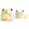 Idc Institute Cofanetto Bath Gold Cestino Vanilla & Sandalwood - Rituale Di Benessere Corpo Profumato