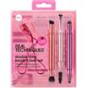 Real Techniques Double Time Brush + Lash Set - Piegaciglia + 3 Pennelli da Trucco a Doppia EstremitÃ