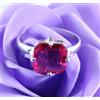 Anello Da Uomo In Argento 925 Con Granato Rodolite Naturale 7,80 Ct Ottagonale