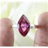 Anello Da Uomo In Argento 925 Con Gemma Naturale Rhodolite 8.10 Ct Marquise