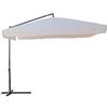 Linea Garden Friend Ombrellone 3x3 x 3h mt braccio laterale, Struttura in acciaio, Con manovella, Copertura in poliestere 180 gr/m² colore bianco